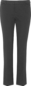 Zahara Trousers, Charcoal - length: standard; pattern: plain; waist: mid/regular rise; predominant colour: black; occasions: evening, work; fibres: cotton - stretch; fit: bootcut; pattern type: fabric; texture group: other - light to midweight; style: standard