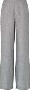 Christiana Trousers, Steel - length: standard; pattern: plain; waist: mid/regular rise; predominant colour: light grey; occasions: casual, work; fibres: linen - 100%; texture group: linen; fit: wide leg; pattern type: fabric; style: standard