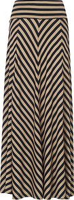 Jasmin Maxi Skirt, Navy - pattern: striped; fit: body skimming; waist detail: wide waistband/cummerbund; waist: mid/regular rise; predominant colour: camel; occasions: casual; length: floor length; style: maxi skirt; fibres: viscose/rayon - 100%; trends: striking stripes; pattern type: fabric; pattern size: standard; texture group: jersey - stretchy/drapey