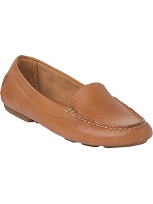 L.K.Bennett Gale Leather Loafer Driving Shoes - predominant colour: tan; occasions: casual; material: leather; heel height: flat; toe: round toe; style: loafers; finish: plain; pattern: plain