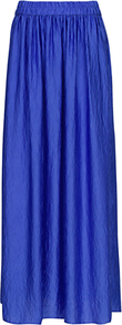 Long Skirt - pattern: plain; fit: loose/voluminous; waist detail: elasticated waist; waist: mid/regular rise; predominant colour: royal blue; occasions: casual, evening, work, holiday; length: floor length; style: maxi skirt; fibres: polyester/polyamide - 100%; hip detail: soft pleats at hip/draping at hip/flared at hip; texture group: silky - light; pattern type: fabric