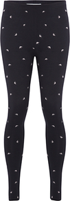 Jumping Bird Leggings, Zinc - length: standard; style: leggings; waist detail: elasticated waist; waist: mid/regular rise; predominant colour: black; occasions: casual; fibres: cotton - 100%; texture group: jersey - clingy; fit: skinny/tight leg; pattern type: fabric; pattern size: small & light; pattern: patterned/print