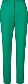 Paris Zac Straight Leg Trousers - length: standard; pattern: plain; pocket detail: small back pockets, pockets at the sides; waist: mid/regular rise; predominant colour: mint green; occasions: casual, evening, work; fibres: cotton - mix; fit: straight leg; pattern type: fabric; pattern size: standard; texture group: other - light to midweight; style: standard