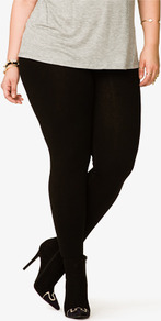 Basic Leggings - length: standard; pattern: plain; style: leggings; waist detail: elasticated waist; waist: mid/regular rise; predominant colour: black; occasions: casual, evening; fibres: cotton - stretch; texture group: jersey - clingy; fit: skinny/tight leg; pattern type: fabric