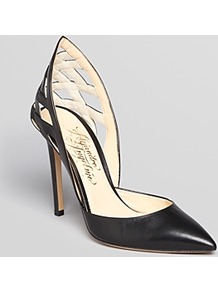 Pointed Toe Pumps Athena High Heel - predominant colour: black; occasions: evening, work, occasion; material: leather; heel height: high; heel: stiletto; toe: pointed toe; style: courts; finish: plain; pattern: plain
