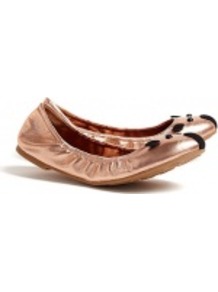 Nuova Love Elasticated Mouse Ballet Pumps Marc Marc Ja - predominant colour: gold; occasions: casual; material: leather; heel height: flat; toe: round toe; style: ballerinas / pumps; trends: metallics; finish: metallic; pattern: plain