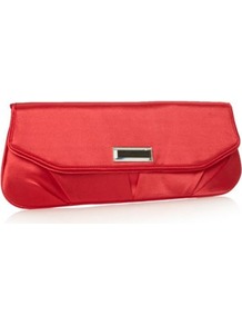 Designer Dark Pink Mirror Gem Clutch Bag - predominant colour: coral; occasions: evening, occasion; type of pattern: standard; style: clutch; length: hand carry; size: small; material: satin; pattern: plain; finish: plain; embellishment: jewels