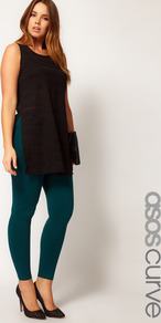 Curve Exclusive Leggings In Teal - pattern: plain; style: leggings; waist: high rise; predominant colour: teal; occasions: casual, evening; length: ankle length; fibres: viscose/rayon - stretch; hip detail: fitted at hip (bottoms); texture group: jersey - clingy; fit: skinny/tight leg; pattern type: fabric; pattern size: standard