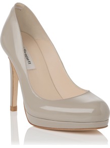 Sledge Closed Court Shoes, Clay - predominant colour: stone; occasions: evening, work, occasion; material: leather; heel height: high; heel: stiletto; toe: round toe; style: courts; finish: patent; pattern: plain