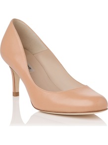 Sabira Closed Court, Blush - predominant colour: nude; occasions: evening, work, occasion; material: leather; heel height: high; heel: stiletto; toe: round toe; style: courts; finish: plain; pattern: plain