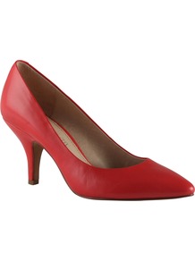 Bonomi Court Shoes, Peach - predominant colour: coral; occasions: casual, evening, work; material: leather; heel height: mid; heel: stiletto; toe: pointed toe; style: courts; finish: plain; pattern: plain