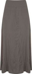 Women's Maxi Skirt, Green - pattern: plain; fit: loose/voluminous; waist detail: wide waistband/cummerbund; waist: mid/regular rise; predominant colour: sage; occasions: casual, evening, work, holiday; length: floor length; style: maxi skirt; fibres: polyester/polyamide - stretch; pattern type: fabric; pattern size: standard; texture group: jersey - stretchy/drapey