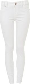 28in White Superskinny Shaper Jeans - style: skinny leg; pattern: plain; pocket detail: traditional 5 pocket; waist: mid/regular rise; predominant colour: white; occasions: casual, evening, holiday; length: ankle length; fibres: cotton - stretch; texture group: denim; pattern type: fabric; pattern size: standard