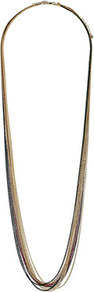 Long Colour Chains Necklace - predominant colour: gold; occasions: casual, work, occasion; style: multistrand; length: long; size: large/oversized; material: chain/metal