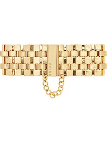 Alicia Metal Chain Bracelet - predominant colour: gold; occasions: casual, evening, work; style: chain; size: large/oversized; material: chain/metal; finish: plain; embellishment: chain/metal