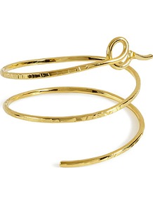 Gold Plated Snake Cuff - predominant colour: gold; occasions: casual, evening, occasion, holiday; style: cuff; size: small; material: chain/metal; finish: metallic