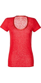 Vermilion Linen Top - neckline: round neck; pattern: plain; style: t-shirt; predominant colour: true red; occasions: casual; length: standard; fibres: linen - 100%; fit: loose; sleeve length: short sleeve; sleeve style: standard; texture group: linen; pattern type: fabric