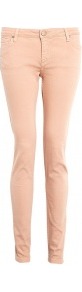 Nude Power Skinny Jeans - style: skinny leg; length: standard; pattern: plain; pocket detail: traditional 5 pocket; waist: mid/regular rise; predominant colour: nude; occasions: casual, evening, work, holiday; fibres: cotton - stretch; texture group: denim; pattern type: fabric; pattern size: standard
