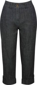 Petite Cropped Denim Summer Blue Indigo Jeans Blue - style: straight leg; pattern: plain; waist: mid/regular rise; predominant colour: indigo; occasions: casual, holiday; length: ankle length; fibres: cotton - stretch; jeans detail: dark wash; jeans & bottoms detail: turn ups; texture group: denim; pattern type: fabric; pattern size: standard