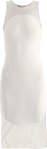 Intarsia Knit Spot Dress - fit: tight; pattern: plain; sleeve style: sleeveless; style: bodycon; predominant colour: ivory; occasions: evening, occasion; length: on the knee; fibres: cotton - mix; neckline: crew; sleeve length: sleeveless; texture group: knits/crochet; pattern type: knitted - fine stitch; pattern size: standard