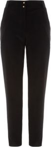 Graduate Fashion Week Tapered Formal Trousers Black - length: standard; pattern: plain; waist: high rise; predominant colour: black; occasions: work; fibres: polyester/polyamide - 100%; fit: tapered; pattern type: fabric; pattern size: standard; texture group: other - light to midweight; style: standard