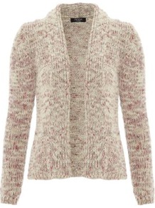 Moda Chunky Knit Cardigan Wheat - pattern: plain; neckline: collarless open; style: open front; predominant colour: stone; occasions: casual, work; length: standard; fibres: acrylic - mix; fit: standard fit; sleeve length: long sleeve; sleeve style: standard; texture group: knits/crochet; pattern type: knitted - other