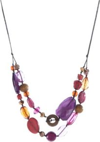 Beaded Necklace Multi - occasions: casual, evening, work, holiday; predominant colour: multicoloured; style: multistrand; length: mid; size: large/oversized; material: chain/metal; finish: plain; embellishment: jewels