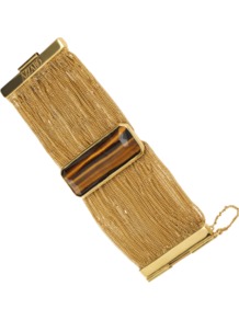 Lynx Multichain Bracelet - predominant colour: gold; occasions: casual, evening, work, holiday; style: cuff; size: large/oversized; material: chain/metal; trends: metallics; finish: plain; embellishment: beading