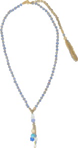 Ondina Necklace With Pendants - predominant colour: pale blue; occasions: casual, evening, work, holiday; style: pendant; length: long; size: standard; material: chain/metal; finish: fluorescent; embellishment: beading