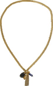 Charm's Lilou Rope Necklace - predominant colour: gold; occasions: casual, evening, work, holiday; style: pendant; length: long; size: standard; material: chain/metal