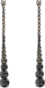 Crystal Earrings - occasions: evening, occasion; predominant colour: multicoloured; style: drop; length: long; size: standard; material: chain/metal; fastening: pierced; embellishment: crystals