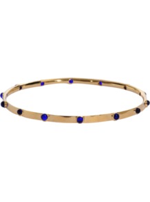 Bangle Bracelet - predominant colour: gold; occasions: casual, evening, work, occasion, holiday; style: bangle; size: small/fine; material: chain/metal; trends: fluorescent, metallics; finish: fluorescent; embellishment: jewels