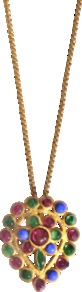 Ja?Pur Necklace - predominant colour: gold; occasions: evening, work, occasion, holiday; style: pendant; length: mid; size: standard; material: chain/metal; trends: metallics; finish: metallic; embellishment: jewels