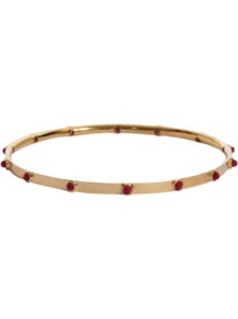 Bangle Bracelet - predominant colour: gold; occasions: casual, evening, work, occasion; style: bangle; size: small/fine; material: chain/metal; trends: fluorescent, metallics; finish: metallic; embellishment: jewels