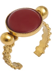 Tessa Ring - predominant colour: gold; occasions: casual, evening, work, occasion; style: cocktail; size: large/oversized; material: chain/metal; finish: plain; embellishment: jewels