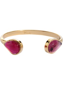 Bangle Bracelet - predominant colour: gold; occasions: evening, work, occasion, holiday; style: bangle; size: standard; material: chain/metal; trends: fluorescent, metallics; finish: metallic; embellishment: jewels