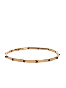 Bangle Bracelet - predominant colour: gold; occasions: casual, evening, work, occasion, holiday; style: bangle; size: standard; material: chain/metal; trends: fluorescent, metallics; finish: metallic; embellishment: jewels