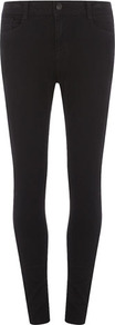 Black High Waist Superskinny Jeans - style: skinny leg; length: standard; pattern: plain; pocket detail: traditional 5 pocket; waist: mid/regular rise; predominant colour: black; occasions: casual, evening, work; fibres: cotton - 100%; texture group: denim; pattern type: fabric