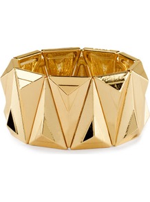 Bracelet - predominant colour: gold; occasions: evening, work, occasion, holiday; style: cuff; size: large/oversized; material: chain/metal; trends: metallics; finish: metallic; embellishment: chain/metal