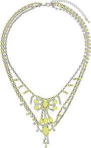 Bling Rhinestone Collar - predominant colour: yellow; occasions: evening, occasion, holiday; style: multistrand; length: mid; size: large/oversized; material: chain/metal; trends: fluorescent, metallics; finish: fluorescent; embellishment: jewels