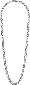 Zebra Long Chain - predominant colour: black; occasions: casual, evening, work, holiday; style: standard; length: long; size: standard; material: chain/metal; trends: statement prints; finish: metallic; embellishment: chain/metal