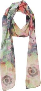 Multicoloured Digital Floral Print Chiffon Scarf - occasions: casual; predominant colour: multicoloured; style: regular; size: standard; pattern: florals; material: tulle/sheer