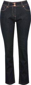 Petite Lift And Shape Slim Leg Jean Petite Size Short Leg Length Indigo - length: standard; pattern: plain; pocket detail: traditional 5 pocket; style: slim leg; waist: mid/regular rise; predominant colour: indigo; occasions: casual; fibres: cotton - stretch; jeans detail: dark wash; texture group: denim; pattern type: fabric; pattern size: standard