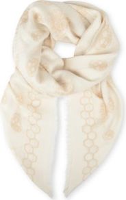 Bee Skull Modal And Silk Blend Pashmina - predominant colour: ivory; occasions: casual, evening, work, occasion, holiday; type of pattern: standard; style: pashmina; size: standard; material: silk; pattern: plain
