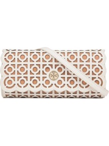 Kelsey Clutch - predominant colour: white; occasions: evening, occasion; type of pattern: standard; style: clutch; length: hand carry; size: small; material: leather; finish: plain; pattern: patterned/print
