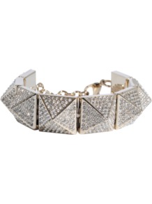 Vavavoom Metal Bracelet - predominant colour: silver; occasions: evening, occasion; style: chain; size: standard; material: chain/metal; trends: metallics; finish: metallic; embellishment: crystals