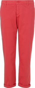 Women's Dusted 7/8th Chino, Light Pink - pattern: plain; waist: mid/regular rise; predominant colour: pink; occasions: casual, holiday; length: ankle length; style: chino; fibres: cotton - stretch; jeans & bottoms detail: turn ups; texture group: cotton feel fabrics; fit: straight leg