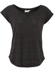 Tall Black Basic Slub T Shirt - neckline: round neck; pattern: plain; length: below the bottom; style: t-shirt; predominant colour: black; occasions: casual; fibres: cotton - 100%; fit: loose; back detail: longer hem at back than at front; sleeve length: short sleeve; sleeve style: standard; pattern type: fabric; texture group: jersey - stretchy/drapey