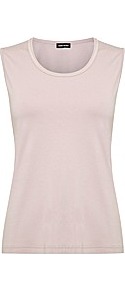 Sleeveless Jersey Top - neckline: round neck; pattern: plain; sleeve style: sleeveless; predominant colour: blush; occasions: casual, work; length: standard; style: top; fibres: viscose/rayon - stretch; fit: body skimming; sleeve length: sleeveless; pattern type: fabric; pattern size: standard; texture group: jersey - stretchy/drapey