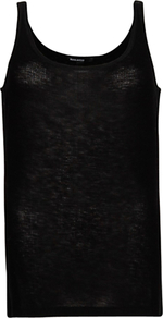 Ribbed Tank Top, Black - sleeve style: standard vest straps/shoulder straps; pattern: plain; style: vest top; predominant colour: black; occasions: casual, evening, work; length: standard; neckline: scoop; fibres: polyester/polyamide - 100%; fit: straight cut; sleeve length: sleeveless; texture group: knits/crochet; pattern type: knitted - other; pattern size: standard